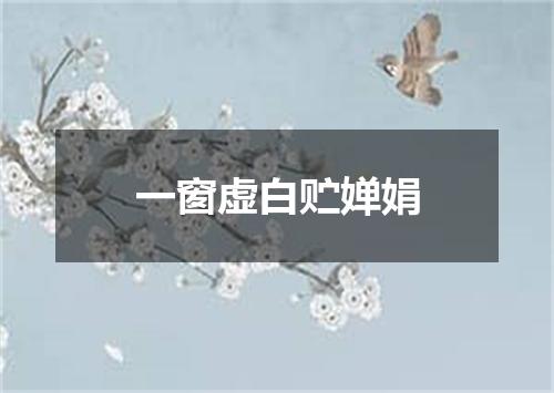 一窗虚白贮婵娟