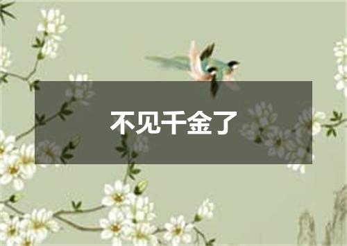 不见千金了