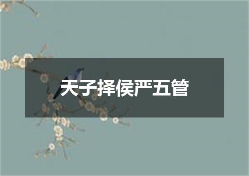 天子择侯严五管