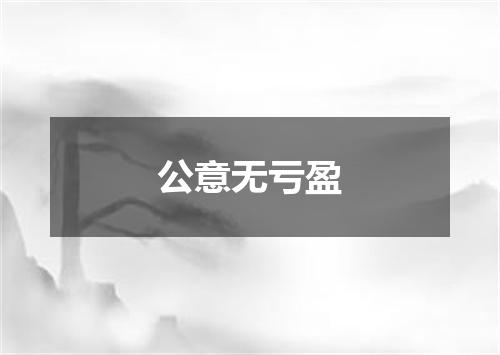 公意无亏盈