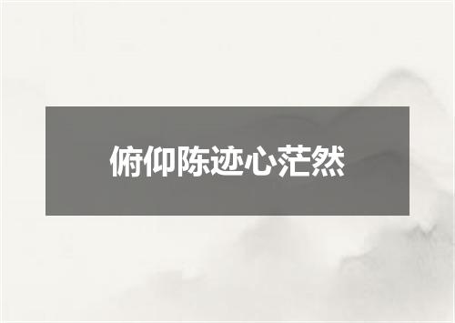 俯仰陈迹心茫然