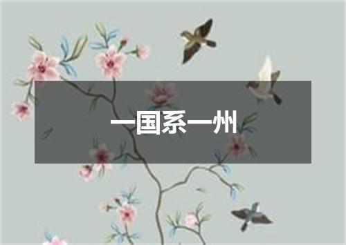 一国系一州
