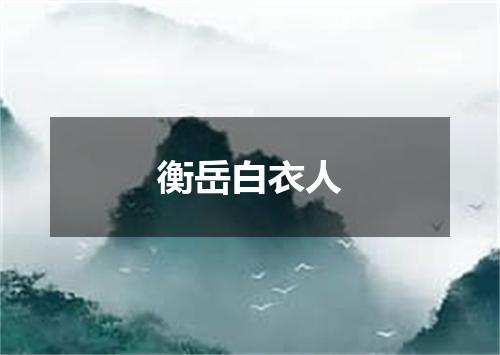 衡岳白衣人