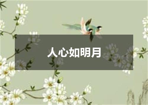 人心如明月