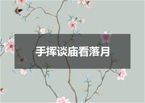 手挥谈庙看落月