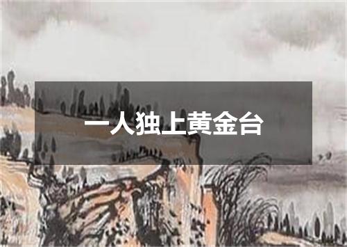 一人独上黄金台