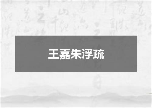 王嘉朱浮疏