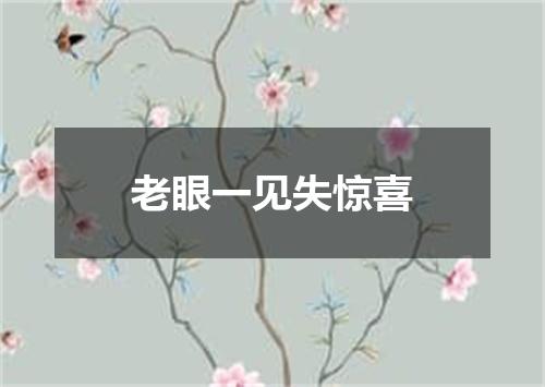 老眼一见失惊喜