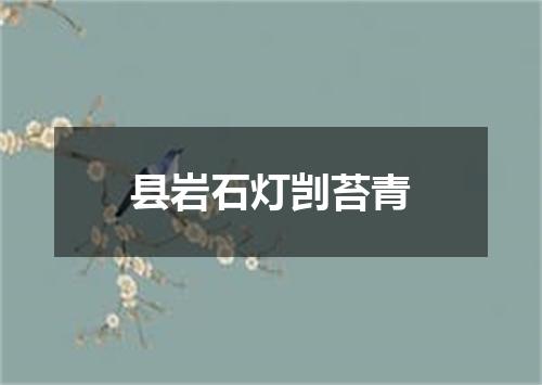 县岩石灯剀苔青