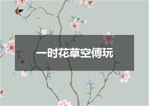 一时花草空傅玩