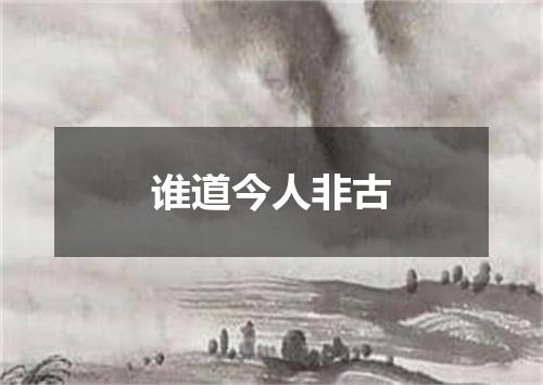 谁道今人非古