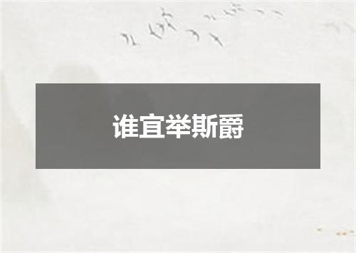 谁宜举斯爵