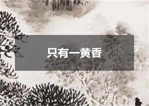 只有一黄香