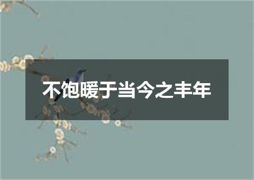 不饱暖于当今之丰年