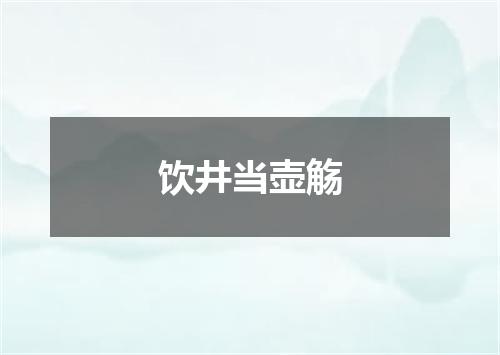 饮井当壶觞
