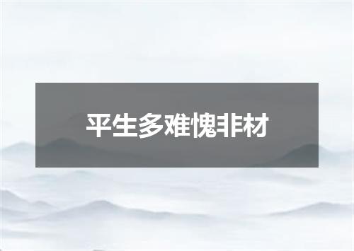 平生多难愧非材