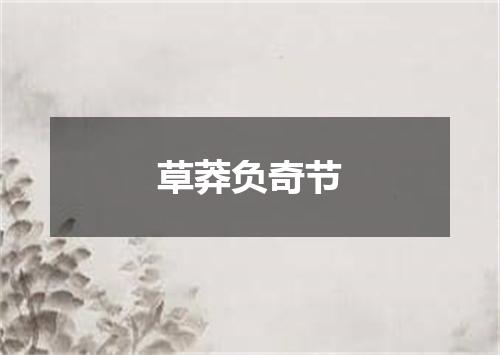 草莽负奇节