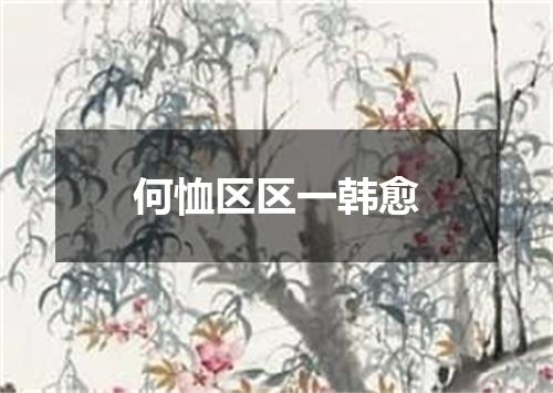 何恤区区一韩愈