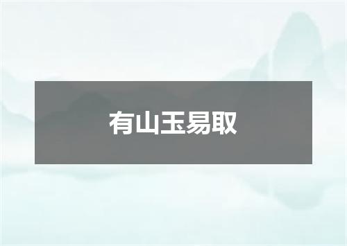 有山玉易取