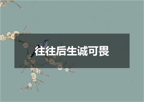 往往后生诚可畏