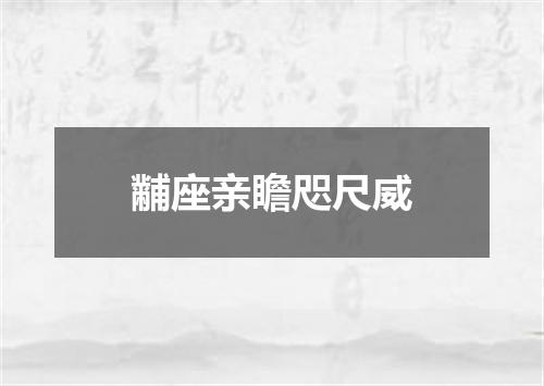黼座亲瞻咫尺威