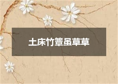 土床竹簟虽草草