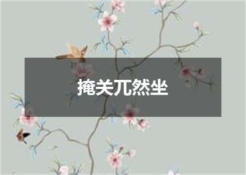 掩关兀然坐