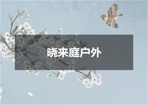 晓来庭户外