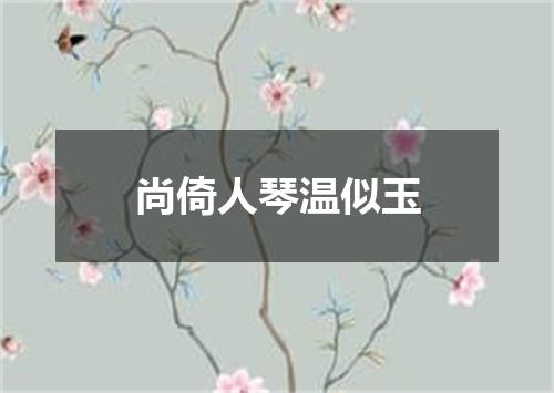 尚倚人琴温似玉