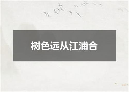 树色远从江浦合