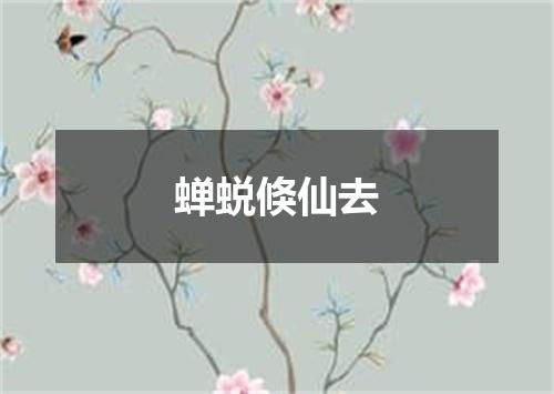 蝉蜕倏仙去