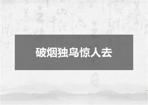 破烟独鸟惊人去
