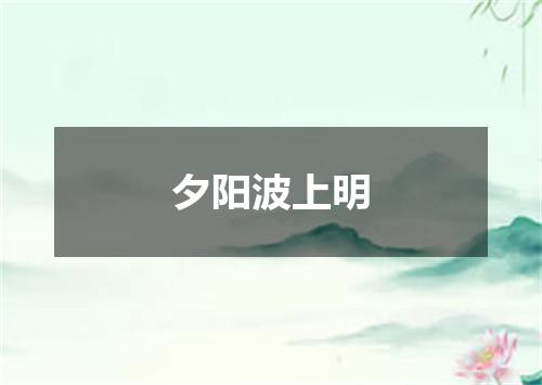 夕阳波上明