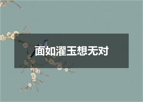 面如濯玉想无对