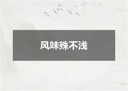 风味殊不浅