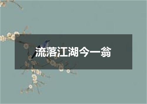 流落江湖今一翁