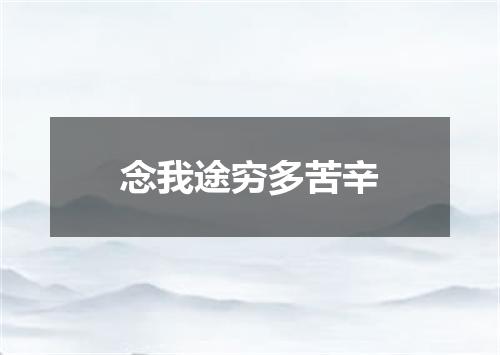 念我途穷多苦辛