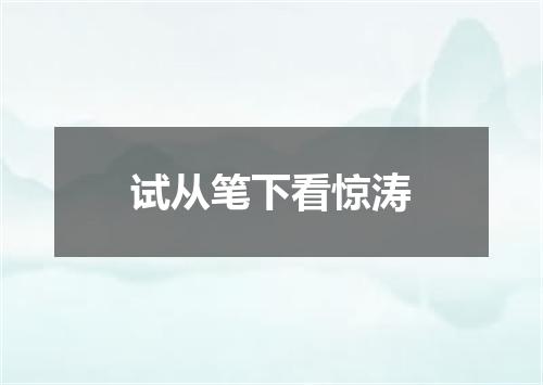 试从笔下看惊涛