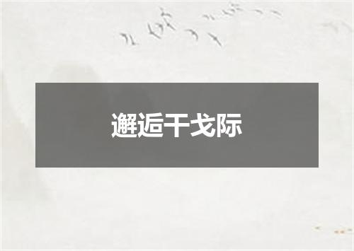 邂逅干戈际