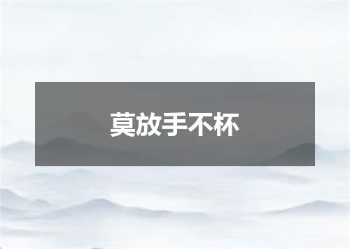 莫放手不杯