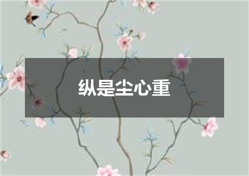 纵是尘心重
