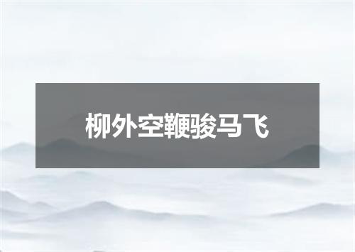 柳外空鞭骏马飞