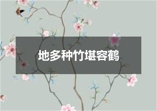 地多种竹堪容鹤