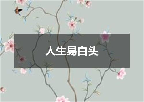 人生易白头