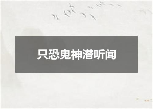 只恐鬼神潜听闻