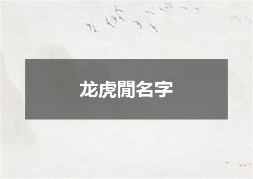 龙虎閒名字