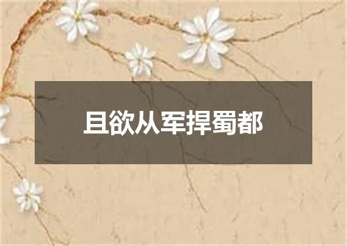 且欲从军捍蜀都