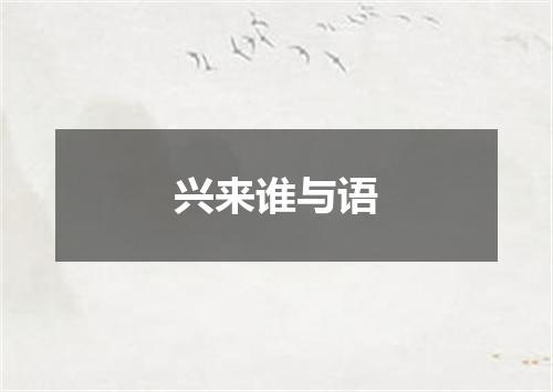兴来谁与语