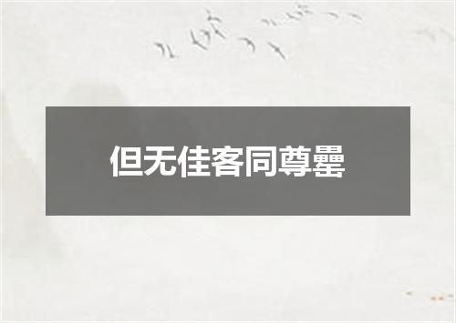 但无佳客同尊罍