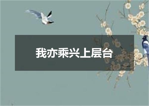 我亦乘兴上层台